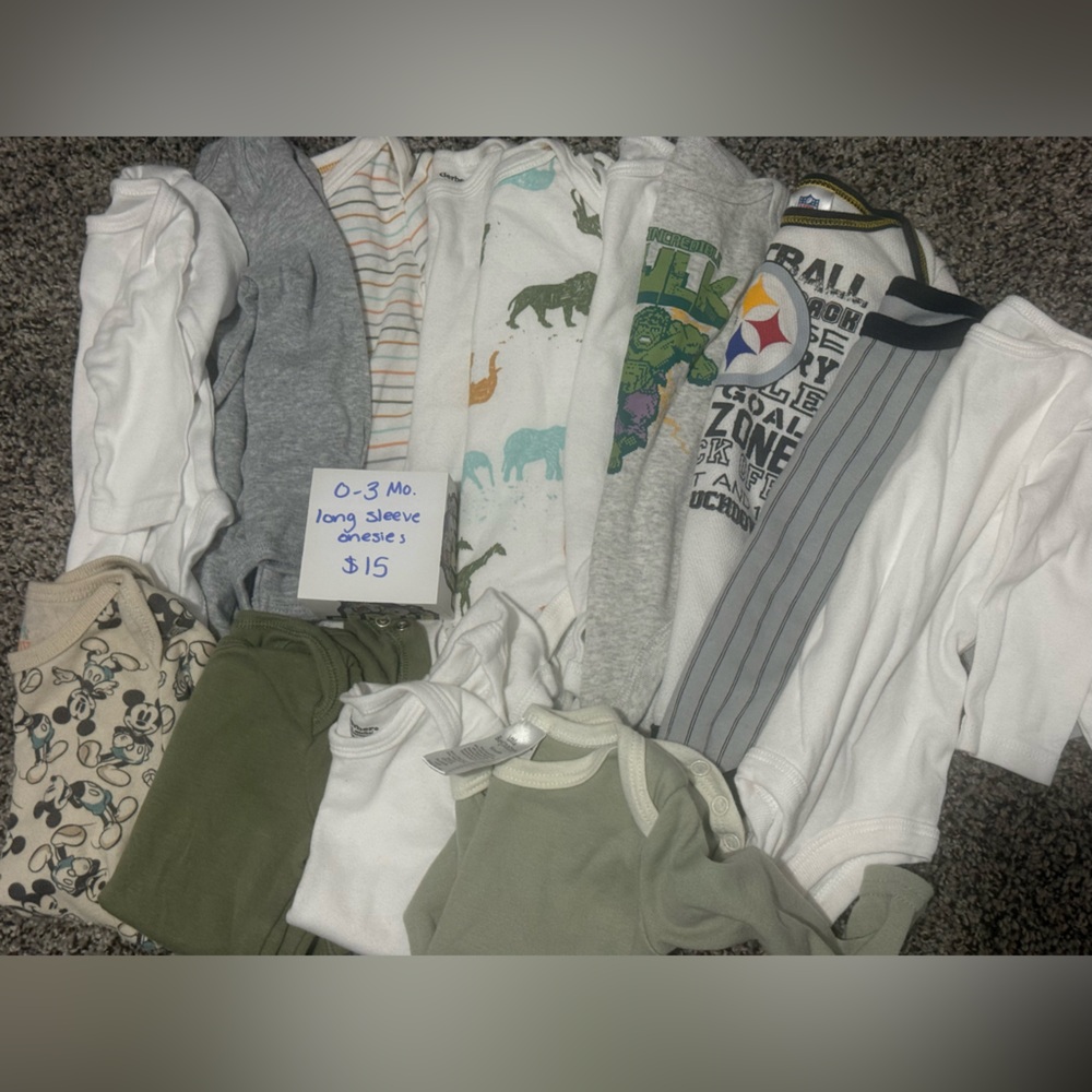 Baby Boy Long Sleeve Onesies Set
